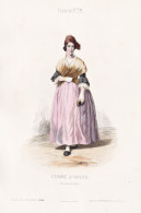 Femme D'Arles - Arles Bouches-du-Rhone / French Woman Frau Femme / France Frankreich / Costume Tracht Costumes - Stiche & Gravuren