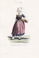 Costume De Pont-de-Buis - Pont-de-Buis-lès-Quimerch Finistere Bretagne / French Woman Frau Femme / France Fra - Prints & Engravings