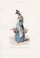 Laitiere Des Environs De Macon - Milkmaid Mâcon Saone-et-Loire / French Woman Frau Femme / France Frankreich - Prints & Engravings