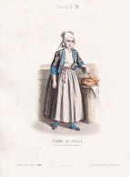 Femme De Faulé - Morlaix Finistere Bretagne / France Frankreich / Costume Tracht Costumes Trachten - Prints & Engravings