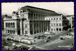 Ref 1654 - Real Photo Postcard - Cars Outside Wien Vienna Opera House - Andere & Zonder Classificatie