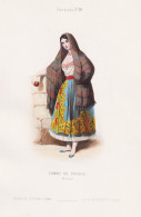 Femme De Puebla (Mexique) - Puebla Mexico Mexiko Mexican Woman / Costume Tracht Costumes Trachten - Prints & Engravings