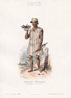 Matelot-pechereur &c. - Madagascar Madagaskar Sailor Matrose Fisherman Fischer  / Costume Tracht Costumes Trac - Prints & Engravings