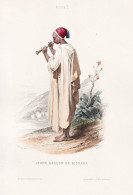 Jeune Garcon De Biskara - Biskra / Young Boy Playing The Clarinet / Costume Tracht Costumes Trachten - Estampes & Gravures