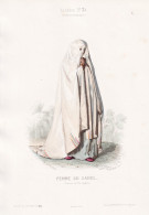 Femme Du Sahel - Algerian Woman Algeria Algerien Algérie / Costume Tracht Costumes Trachten - Estampes & Gravures