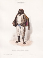 Biskry, Porteur A Alger - Algerian Man / Algeria Algerien Algérie / Costume Tracht Costumes Trachten - Estampes & Gravures