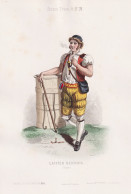 Laitier Bernois  - Kanton Bern Suisse Schweiz Switzerland / Costume Tracht Costumes Trachten - Estampes & Gravures