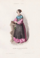 Jeune Fille Bourgeoise De Munich - München Bayern / Costume Tracht Costumes Trachten - Estampas & Grabados