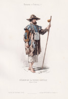 Pelerin De La Vieille Castille Allant A Rome - Castilla La Vieja  Pilgrim Pilger / Espana Spain Spanien Espagn - Prints & Engravings
