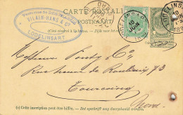 E633 Entier Postal Verreries De Deschassis Lodelinsart - Cartes Postales 1871-1909