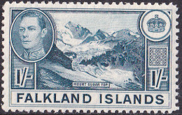 ARCTIC-ANTARCTIC, FALKLAND ISLS. 1937-41 GEORGE VI DEFINITVES, 1sh MOUNT SUGAR** - Other & Unclassified