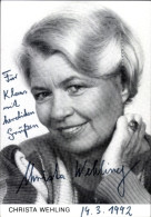 CPA Schauspielerin Christa Wehling, Portrait, Autogramm - Actors