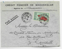 MADAGASCAR PA 8FR50 SEUL LETTRE COVER TANANARIVE 27.10.1936 POUR MARSEILLE + VERSO PREMIER VOYAGE SABENA BANGUI - Briefe U. Dokumente