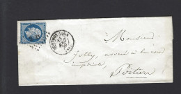 LETTRE FRANCE N° 14 MONTMORILLON 1859 - 1849-1876: Classic Period