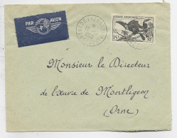 GUYANE 15FR SEUL LETTRE COVER AVION CAYENNE 15.12.1950 GUYANE FRANCAISE - Covers & Documents