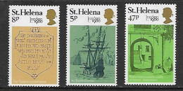 SAINTE-HELENE 1980 LONDON80-BATEAUX  YVERT N°326/328 NEUF MNH** - Briefmarkenausstellungen