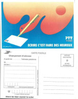 Carte De Service - Changement D'adresse - Ecrire C'est Faire Des Heureux - Official Stationery
