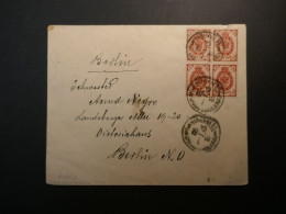 G24 RUSSIE   BELLE  LETTRE ENV.  1890 A  BERLIN GERMANY +BLOC DE 4 TP     +AFF. INTERESSANT+++ - Storia Postale