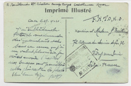 MAROC CARTE DAGUIN CARRE SEUL AVIATION MILITAIRE SERVICE POSTAL DU PARC MAROC 1921 - Brieven En Documenten