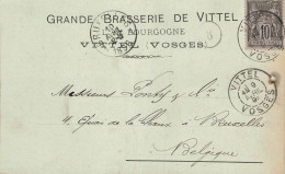 E640 Entier Postal Grande  Brasserie De Vittel - Precursor Cards