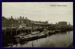 Ref 1654 - Early Postcard - Boats At Guiness's Wharf - Dublin Ireland - Dublin