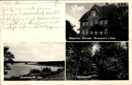 CPA Neversdorf In Schleswig Holstein, Pensionat Petersen, Waldpartie, Neversdorfer See - Autres & Non Classés