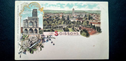 02 , Soissons , Souvenir Vue Générale Début 1900.......édit. Künzli - Soissons