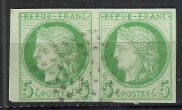 FRANCE Colonies Emissions Générales Ca.1872-77: Paire De Y&T 17 Obl. "losange De Points" - Cérès