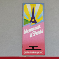 The Galeries Lafayette - Paris, Bus / Metro Map, Vintage Advertising Brochure 1975 (pro5) - Publicités