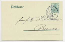 GERMANY GERMANIA 5C  ENTIER POSTKARTE BRIEF AMBULANT HAMBURG OSNABRUCK BAHNPOST 2.II.1909 - Covers & Documents