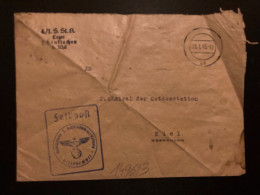 LETTRE KOMMANDS 1 OBL.23 1 43 FELDPOST Pour 2. ADMIRAL DER OSTSEESTATION KIEL - Covers & Documents