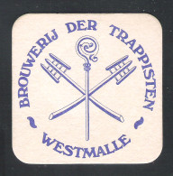 Bierviltje - Sous-bock - Bierdeckel    TRAPPISTENBIER  WESTMALLE  / BLAUW (B 1049) - Beer Mats