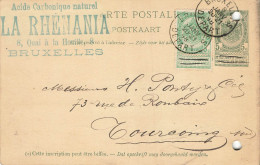 E645 Entier Postal Acide Carbonique La Rhenania Bruxelles - Postkarten 1909-1934