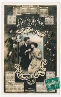 CPA  Calendrier 1911 (18) Jeune Fille Jeune Homme  Gui  Houx  Bonne Année  Bord De Mer Maison - Neujahr