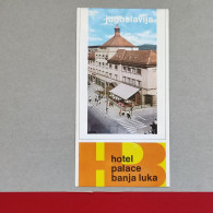 Delcampe - BANJA LUKA - BOSNIA (Ex Yugoslavia), Hotel "Palace", Ferhadija Mosque, Vintage Tourism Brochure, Prospect, Guide (pro5) - Dépliants Turistici