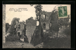 CPA Chasteaux, Ruines Du Château De Couzage  - Other & Unclassified