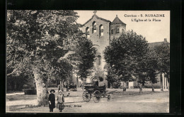 CPA Aubazine, L`Église Et La Place  - Sonstige & Ohne Zuordnung