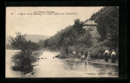 CPA Argentat, Confluent De La Souvigne Et Le Chalet Filliol  - Argentat