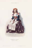 Femme De Sazza (Environs De Rome) - Roma Rome Rom / Italy Italien Italia / Costume Tracht Costumes Trachten - Prints & Engravings