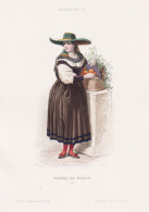 Femme De Meran (Tyrol) - Meran Merano Tirol Italy Italia Italien / Costume Tracht Costumes Trachten - Estampes & Gravures