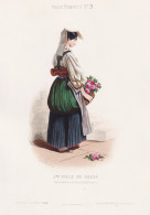 J.ne Fille De Sessa - Sessa Napoli Neapel Naples Campania / Italy Italien Italia / Costume Tracht Costumes Tra - Prints & Engravings