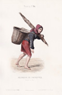 Pecheuse De Crevette (Boulogne-sur-Mer) - Shrimp Fisherwoman Garnelenfischerin / Boulogne-sur-Mer Pas-de-Calai - Prints & Engravings