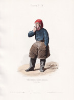 Pecheur Boulonais (Pas De Calais) - Fisherman Fischer / Boulogne-sur-Mer Pas-de-Calais / France Frankreich / C - Prints & Engravings