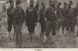 CARTE POSTALE ORIGINALE ANCIENNE : PASSAGE EN REVUE DES  MILITAIRES SENEGALAIS MEDAILLES GUERRE DE 1914 - Regiments