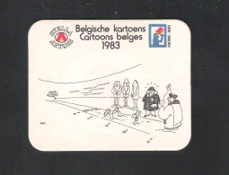 Bierviltje - Sous-bock - Bierdeckel - STELLA ARTOIS - BELGISCHE KARTOENS/ CARTOONS BELGES  1983 - KNOKKE HEIST  (B 1080) - Sotto-boccale