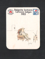 Bierviltje - Sous-bock - Bierdeckel - STELLA ARTOIS - BELGISCHE KARTOENS/ CARTOONS BELGES  1983 - KNOKKE HEIST  (B 1082) - Sous-bocks