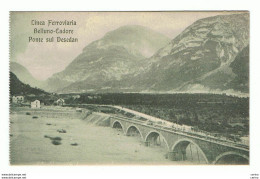 BELLUNO:  LINEA  FERROVIARIA  BELLUNO-CADORE  -  PONTE  SUL  DESEDAN  -  FP - Autres & Non Classés