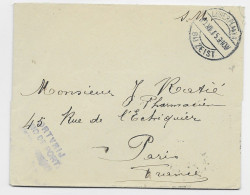 NEDERLAND LETTRE COVER BU ZEIST 1915 + FRANC DE PORT TO FRANCE - Cartas & Documentos