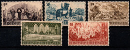 1942 - Liechtenstein 177/81 Separazione Dalla Casa Monfort   ++++++++ - Ungebraucht