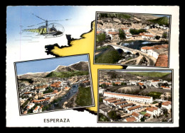 11 - ESPERAZA - MULTIVUES - HELICOPTERE - Other & Unclassified